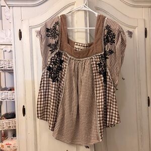 Free People Half Moon Stripe Shirt